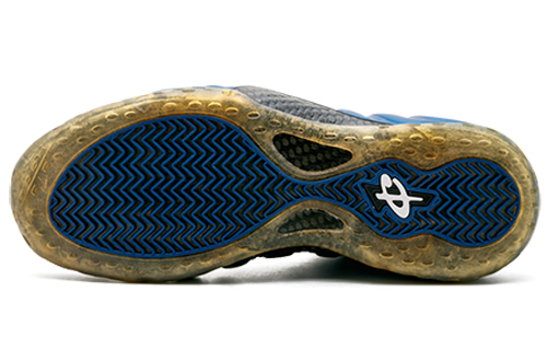 Мужские кроссовки Nike Foamposite One Royal Blue 2011 (синие) — 宝蓝/白/黑 — фото 4
