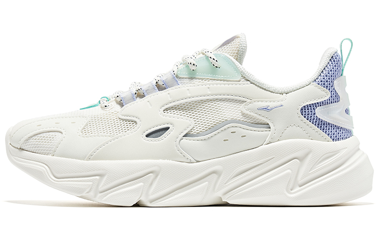 Erke Training Shoes Women’s Low Top Ivory White/Willow Purple