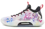Li Ning YuShuai 14 Graffiti Theme Custom, Bear, Letter Low top Basketball Shoes Men's Blue Green Pink
