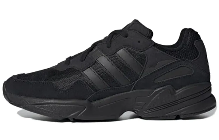 Adidas Originals Yung 96 Slip Resistant Abrasion Resistant Low top Chunky Sneakers Unisex Black