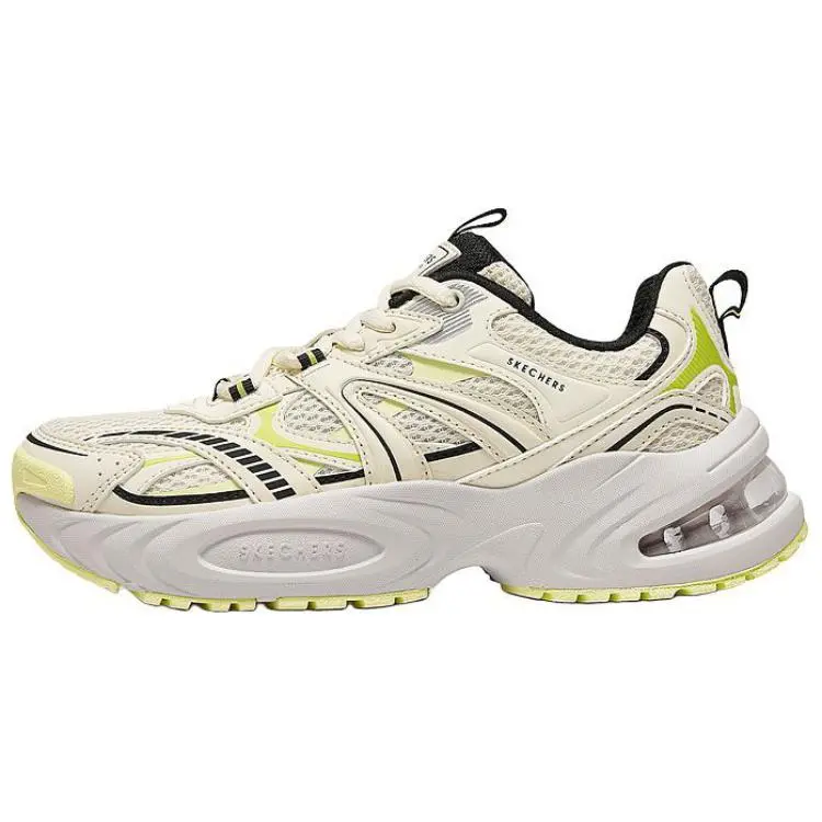Skechers Street Abrasion Resistant Low top Chunky Sneakers Women's White Yellow