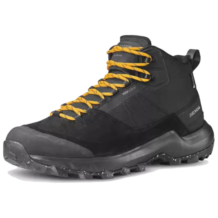 DECATHLON MH500 Abrasion Resistant Lightweight Grip Mid top Hiking Shoes Men’s Black