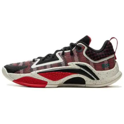 Li Ning Slip Resistant, Abrasion Resistant, Support, Rebound Low top Outdoor Basketball Shoes Men's Cinnabar