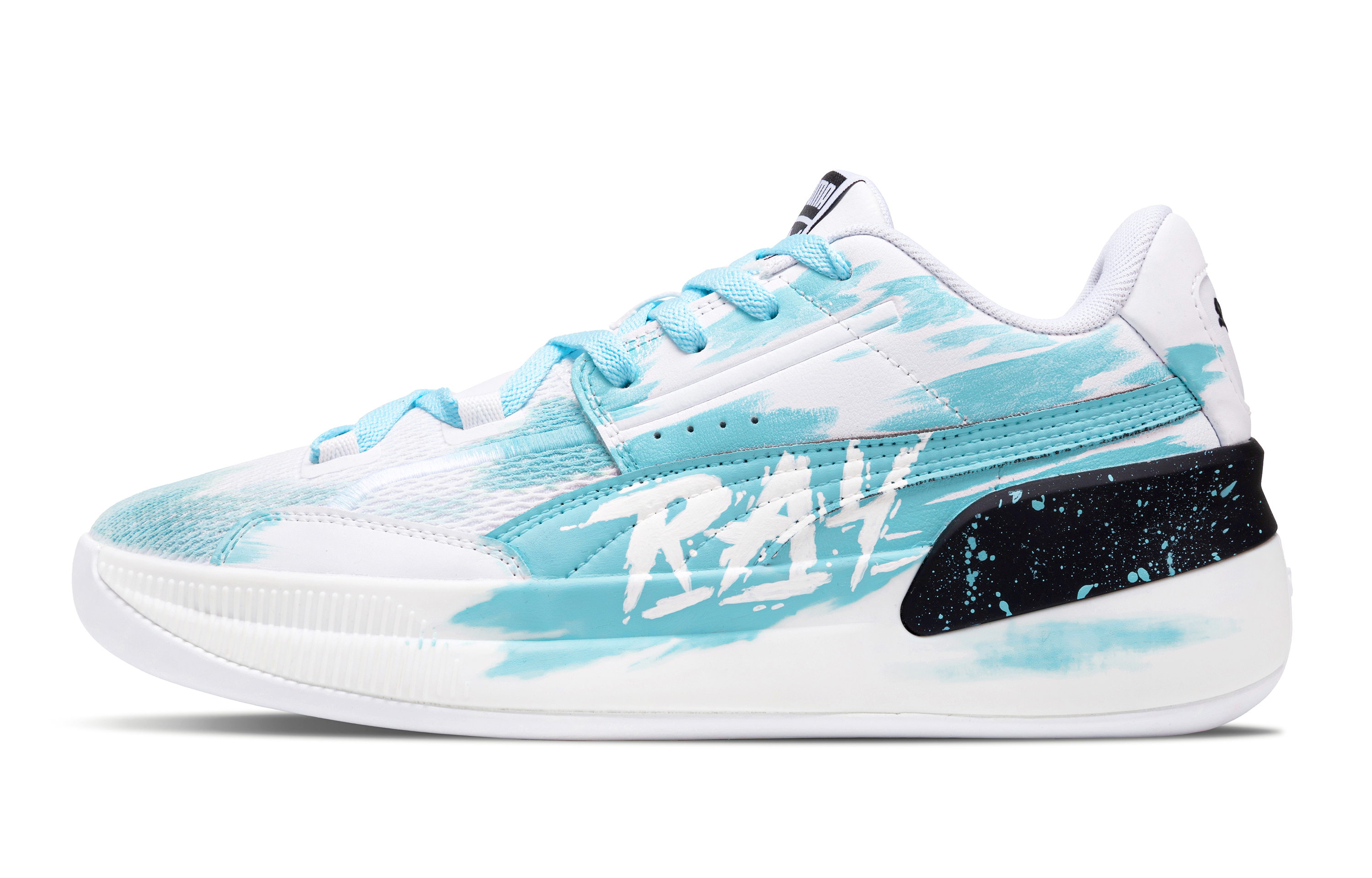 PUMA Clyde Hardwood Team Iridescent Tale Slip Resistant Abrasion Resistant Slip Resistant Abrasion Resistant Low top