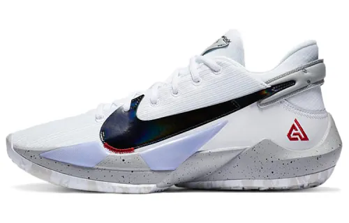 Nike Air Zoom Freak 2 EP Antetokounmpo 2 shock-absorbing, non-slip, wear-resistant, breathable, wrapped, supportive, impact-resistant, low-top practical basketball shoes, men's white cement, domestic version