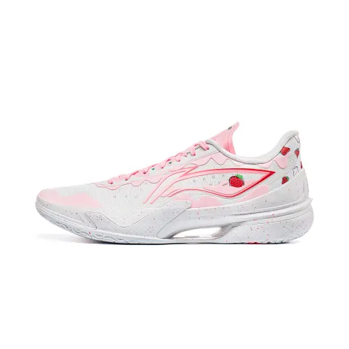 Li Ning Liren 5 Low top Performance Basketball Shoes Men's Valentine's Day Colorway White & Pink