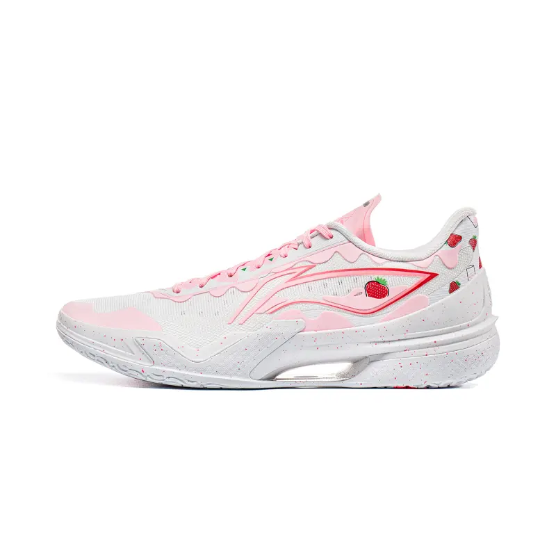 Li Ning Liren 5 Low top Performance Basketball Shoes Men's Valentine's Day Colorway White & Pink
