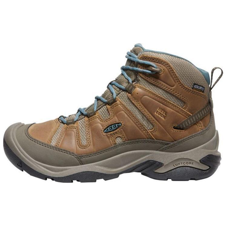 Keen Circadia Slip Resistant Waterproof Non Slip And Waterproof High top Hiking Shoes Women’s Brown Gray