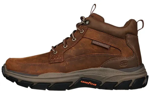 Skechers Respected Collection Leather Mid top Hiking Shoes Men's Brown
