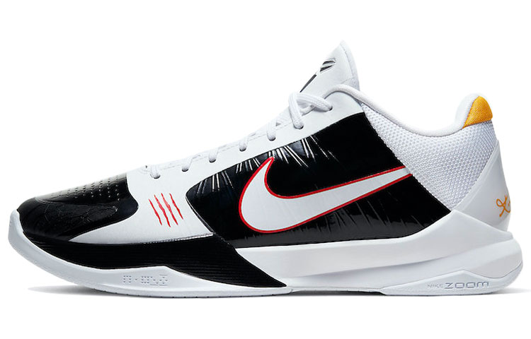 Nike Zoom Kobe 5 Protro \"Bruce Lee Alt\" Bruce Lee Comfortable and versatile Shock Absorbing, Anti-slip, Wear-resistant Wrap Support Low Top Basketball Shoes Men and Women Black and White