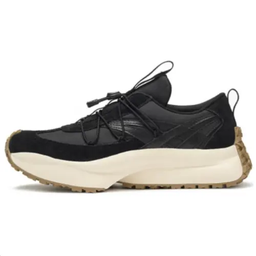 Onitsuka Tiger SP Ⅳ Textile, Cow Leather Slip Resistant Abrasion Resistant Low top Chunky Sneakers Unisex Black