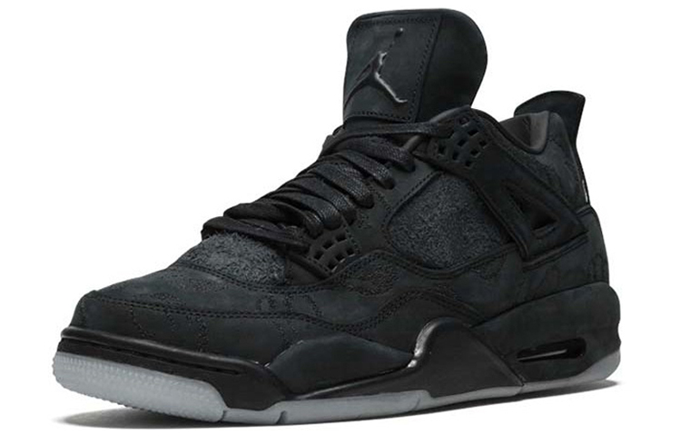 Мужские кроссовки Jordan Air Jordan 4 kaws black (черные) — 黑/夜光 — фото 3