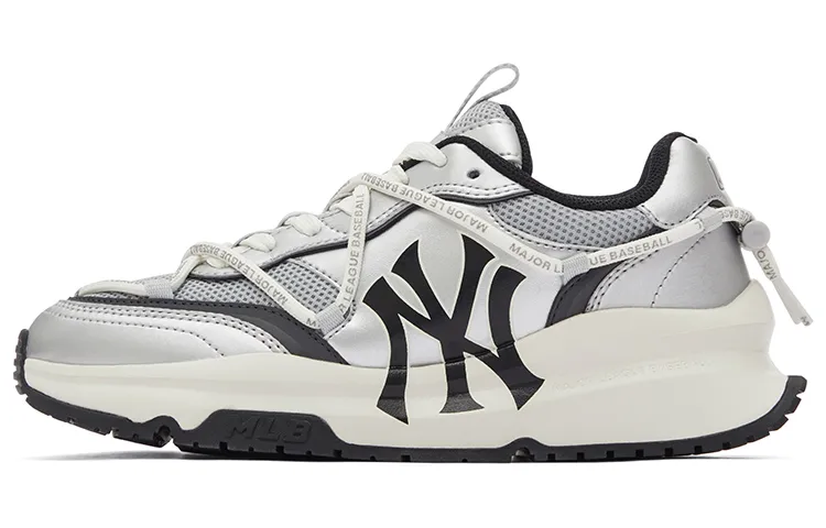 MLB Chunky Runner Height Increasing Low top Chunky Sneakers Unisex Silver