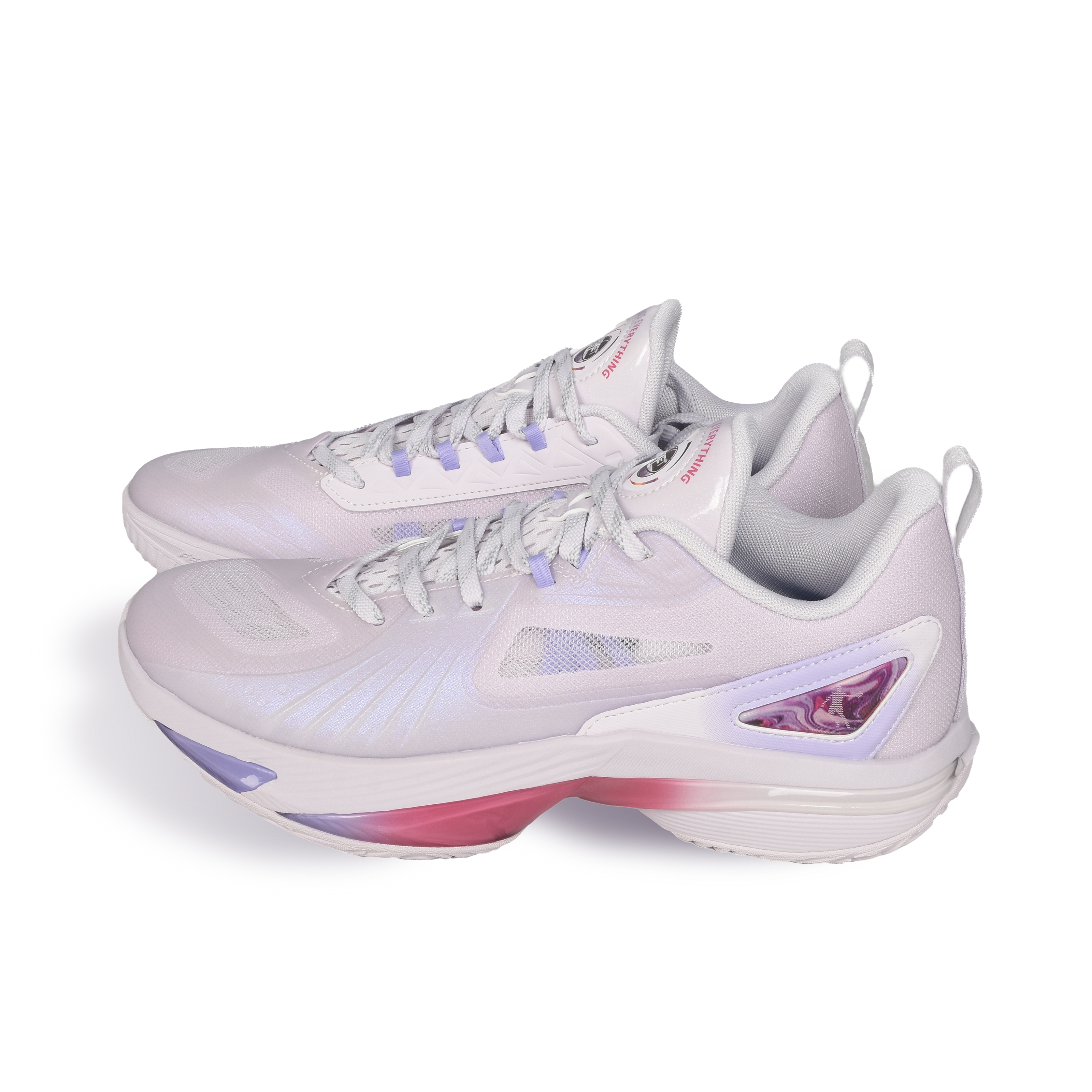 QIAODAN Slip Resistant Abrasion Resistant Low top Basketball Shoes Men’s Purple