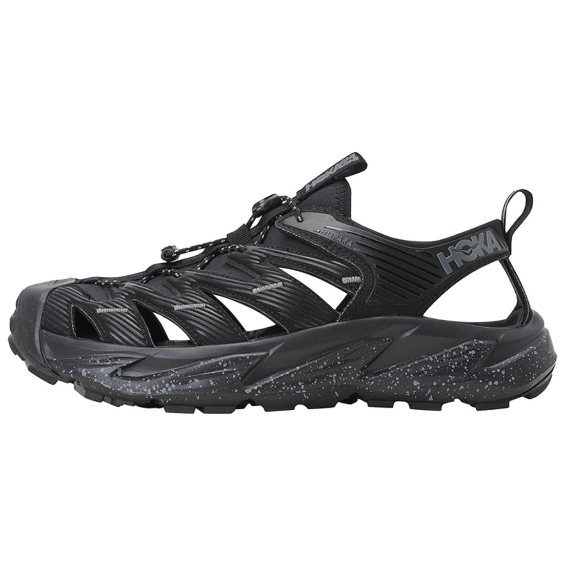 HOKA ONE ONE Hopara series Hopara Black Castlerock casual, comfortable and trendy beach sandals men's black