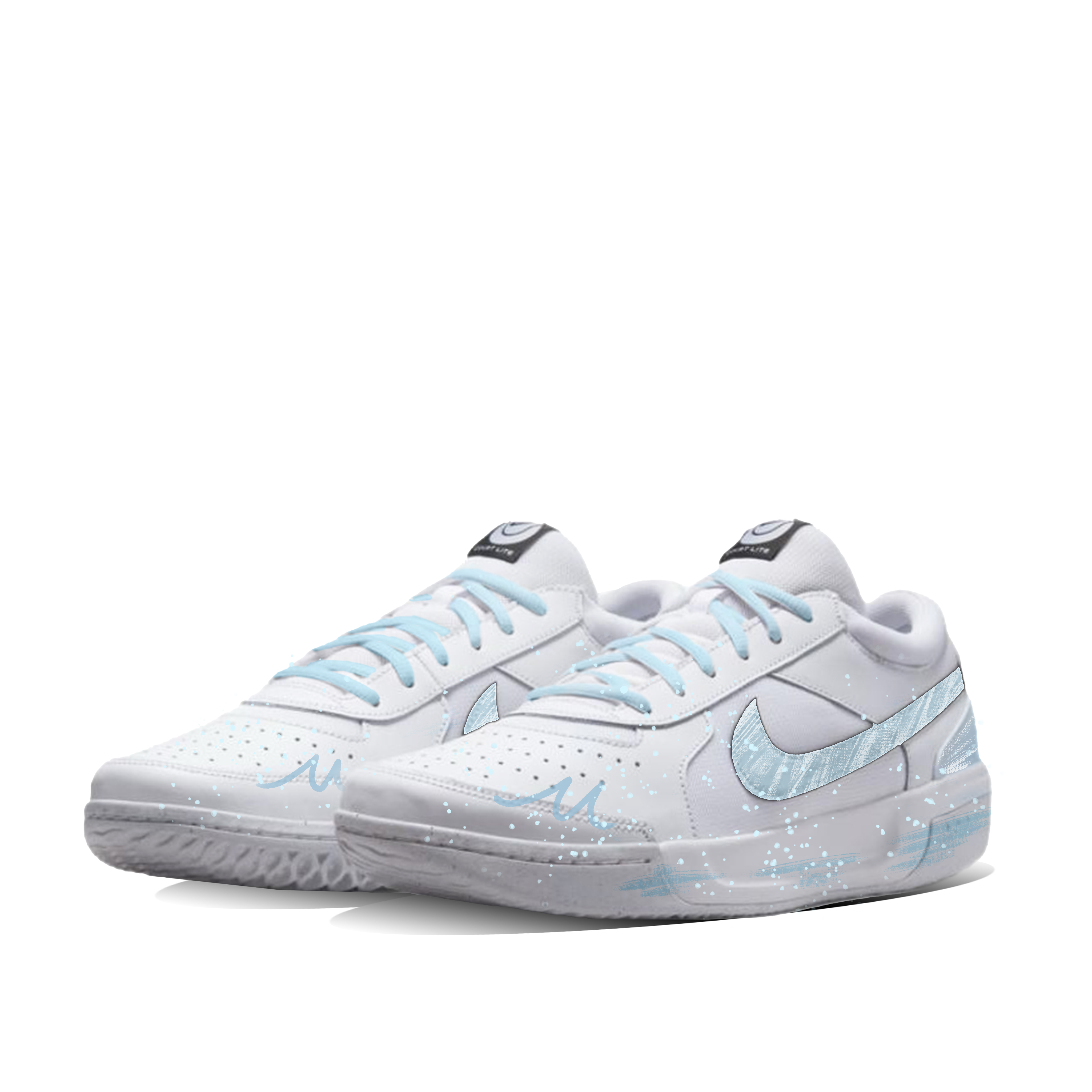 Nike Court Lite 3 Woven Story Breathable Lightweight Breathable And Lightweight Low top Tennis Shoes Men’s Blue White