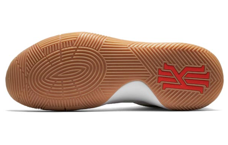 Мужские кроссовки Nike Kyrie 2 (серебряные) — 浅骨/反光银/白 — фото 4