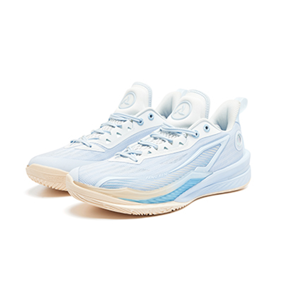QIAODAN Cushioning Abrasion Resistant Breathable Low top Basketball Shoes Men’s Glacier Blue Sheer Blue