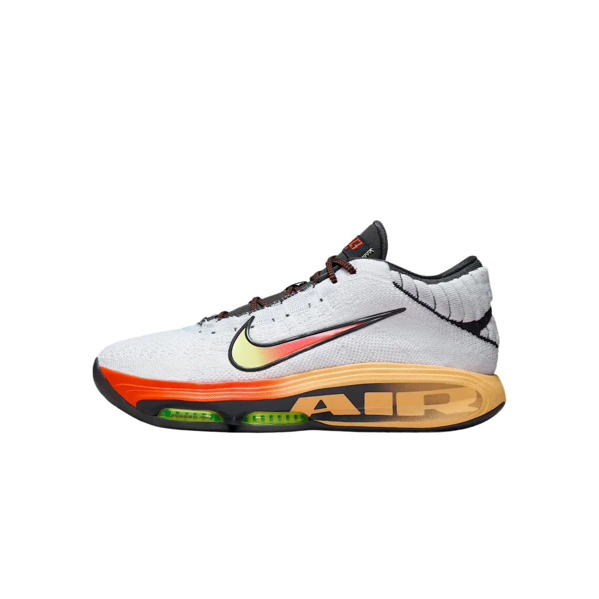 Nike GT Hustle 3 Abrasion Resistant Mid top Basketball Shoes Men's White Orange