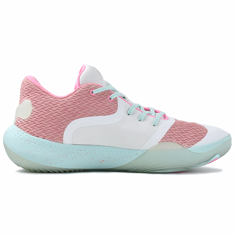 Under Armour Spawn 2 Slip Resistant, Abrasion Resistant, Breathable Mid top Basketball Shoes Unisex Green Pink