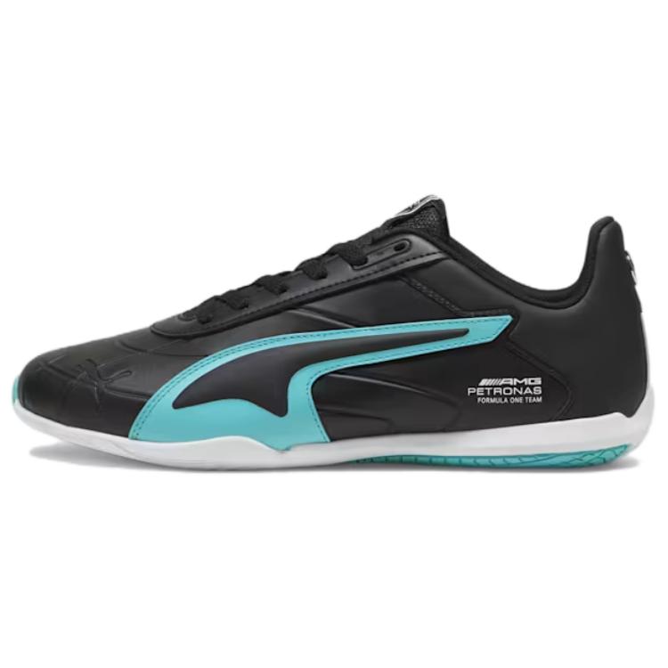 PUMA Mercedes AMG Petronas Motorsport Tune Cat Comfortable Abrasion Resistant Low top Training Shoes Men's Black Blue