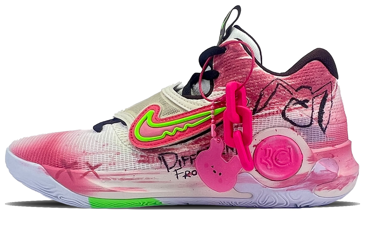 Nike KD Trey 5 X Cushioning Slip Resistant Abrasion Resistant Low top Basketball Shoes Unisex Pink