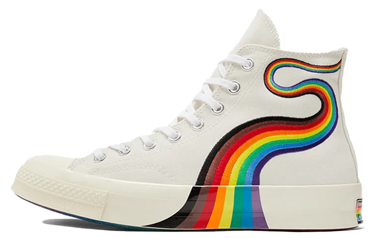 Converse Chuck Taylor All Star 70 Abrasion Resistant, Breathable, Lightweight High top Canvas Shoes Unisex Rainbow
