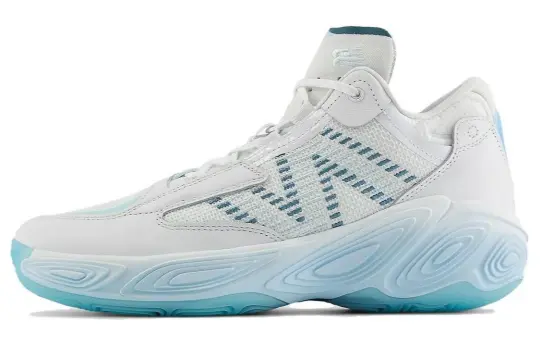 New Balance NB Fresh Foam Bb V2 Abrasion Resistant Mid top Basketball Shoes Men's Ice Blue