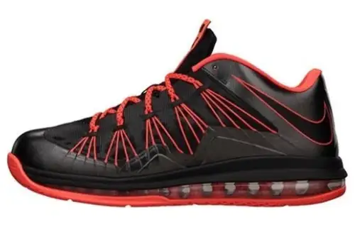 Nike LeBron X Low Black Total Crimson