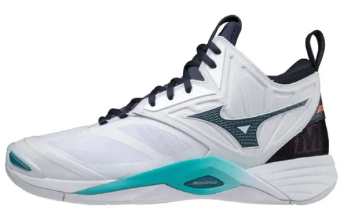 Mizuno Momentum Textile, Synthetic Leather Slip Resistant, Abrasion Resistant, Breathable Mid top Volleyball Shoes