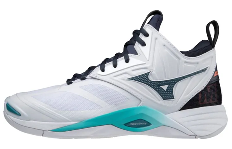 Mizuno Momentum Textile, Synthetic Leather Slip Resistant, Abrasion Resistant, Breathable Mid top Volleyball Shoes