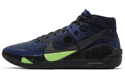 Nike KD 13 EP Durant fashionable and versatile mid-top Air Zoom practical basketball shoes for men and women, blue