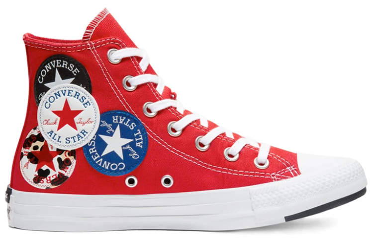 Кеды Converse Chuck Taylor All Star "Logo Play University Red" (красно-белые) — Красный / белый — фото 2