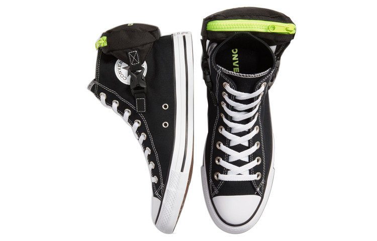 Кеды Converse Chuck Taylor All Star Buckle Up - Volt Glow (черный) — Чёрный — фото 4