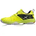 Li Ning Kaiser Trendy Slip Resistant Abrasion Resistant Cushioning Low top Badminton Shoes Unisex Neon Green