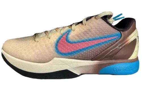 Nike Zoom Kobe 6 Protro 'BHM' Cushioning Low top Basketball Shoes Men's Brown Red Blue