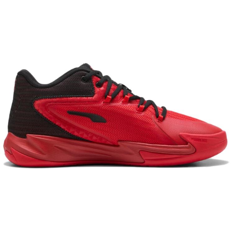 PUMA Dagger Slip Resistant Abrasion Resistant Low top Basketball Shoes Unisex Red Black