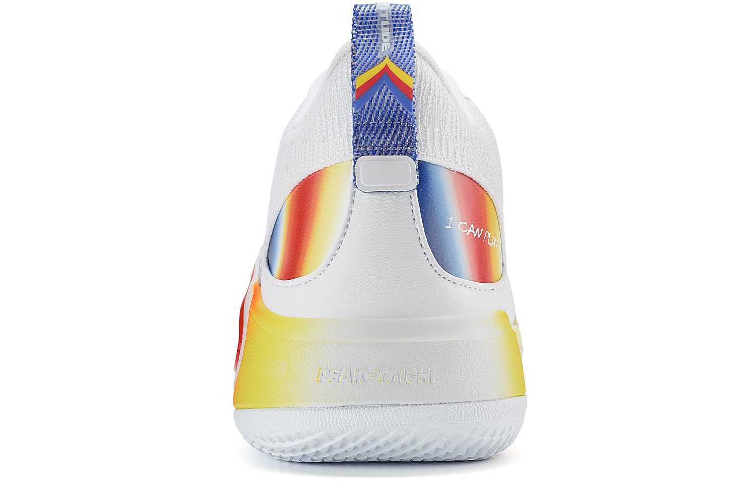PEAK State Extreme Triangle 2.0 Slip Resistant Abrasion Resistant Mid top Basketball Shoes Men’s All White Bright Blue