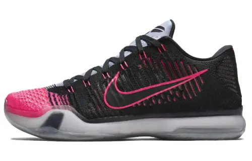 Nike Kobe 10 Elite Mambacurial Mamba Curial OG model, comfortable and versatile, fabric, anti-slip and shock absorption, low-top, practical basketball shoes, men's style, black pink