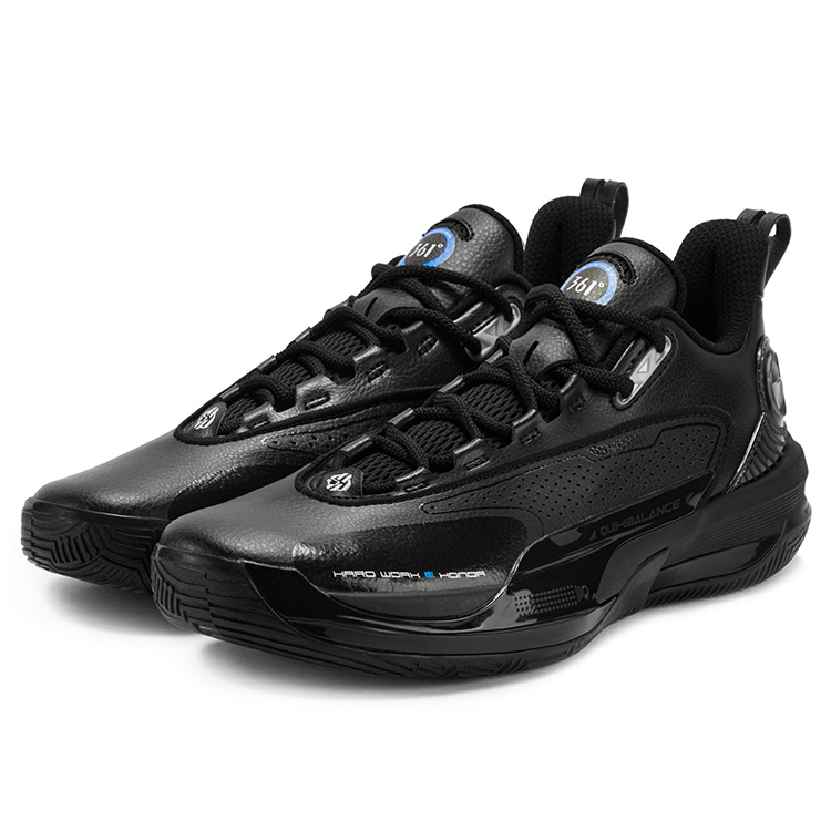 361° Synthetic Leather, TPU Cushioning, Wear Resistant Low top Basketball Shoes Men’s Obsidian Black