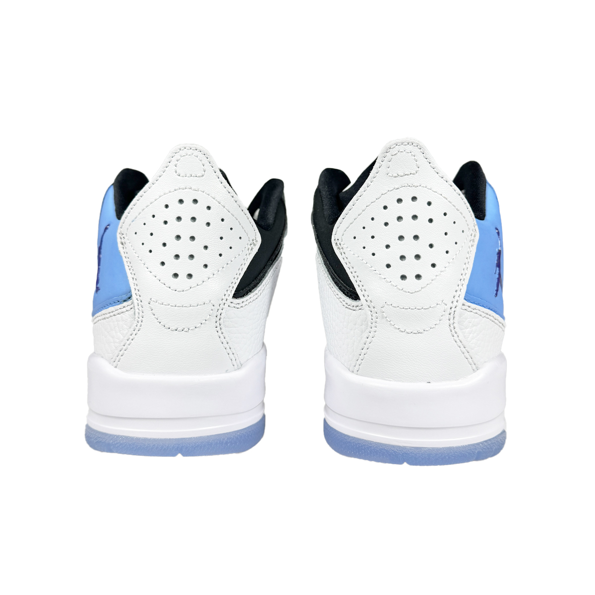 Jordan Courtside 23 Cushioning Slip Resistant Mid top Vintage Basketball Shoes Unisex Black White Blue