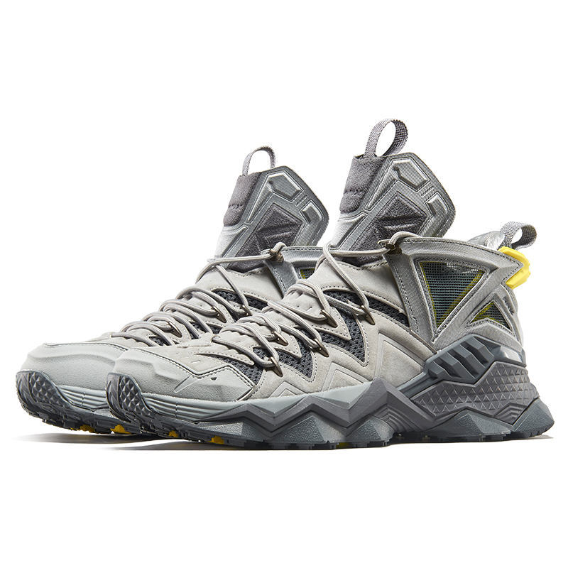RAX Mid top Outdoor Shoes Men’s Gray Yellow