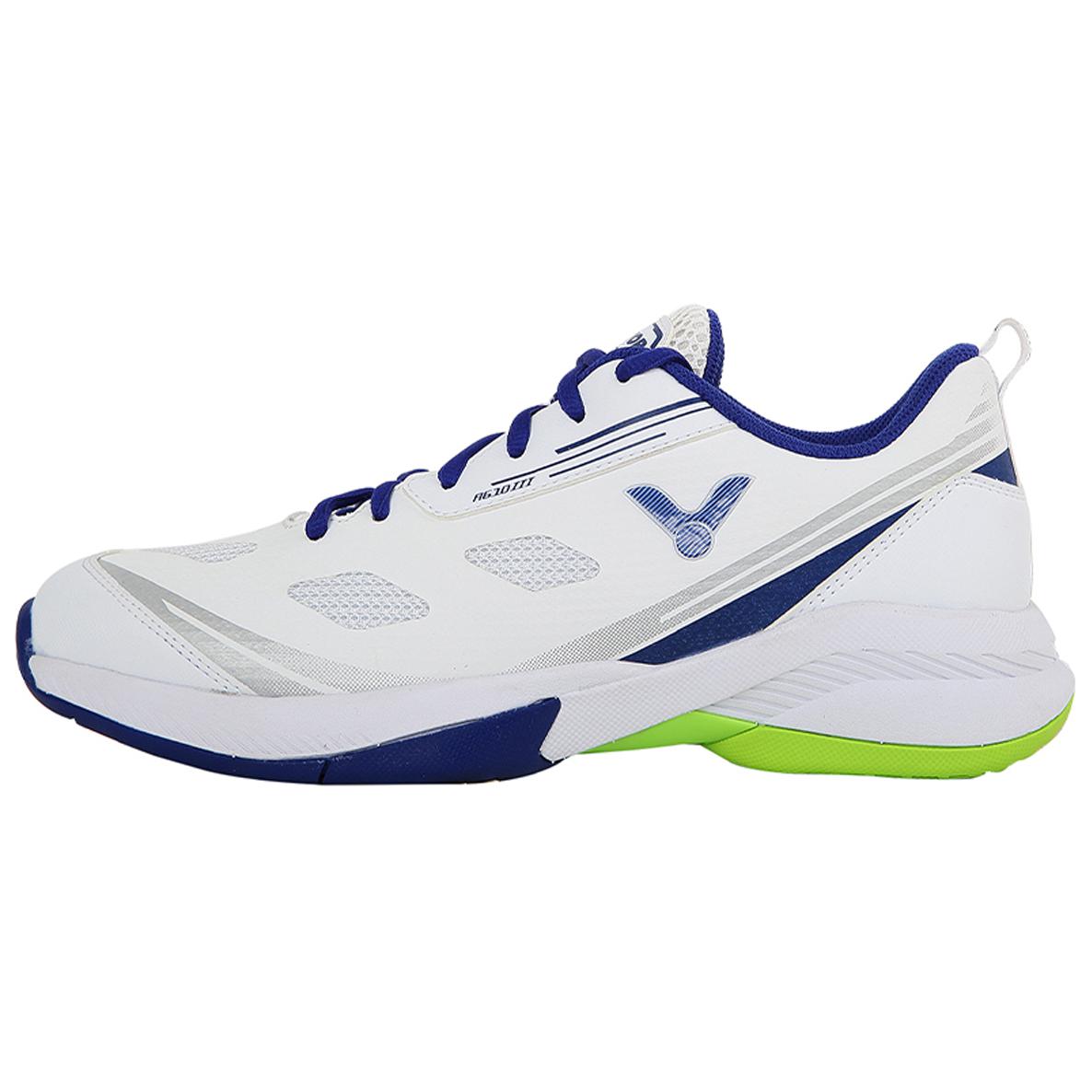 VICTOR Abrasion Resistant Breathable Low top Badminton Shoes Unisex White Blue