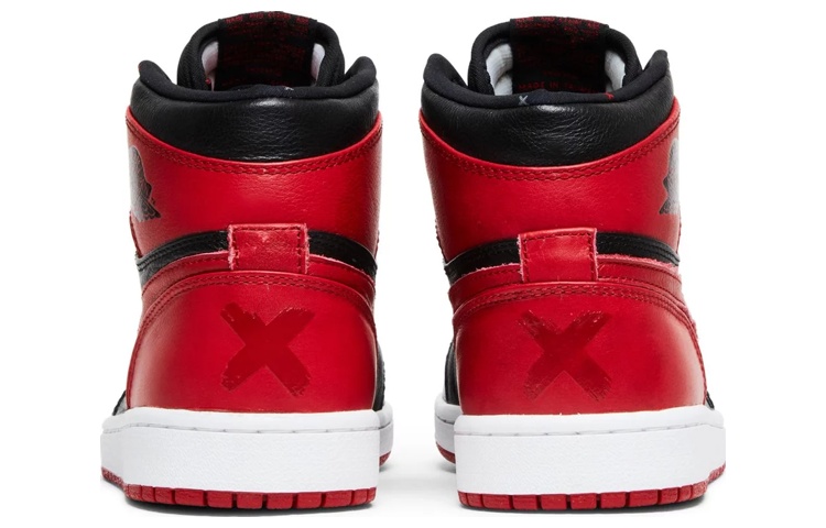 Мужские кроссовки Jordan Air Jordan 1 Retro Banned (черно-красные) — Чёрный / красный / белый — фото 3