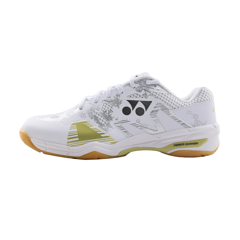 YONEX Cushioning Slip Resistant Abrasion Resistant Coverage Support Low top Badminton Shoes Men’s White Gold