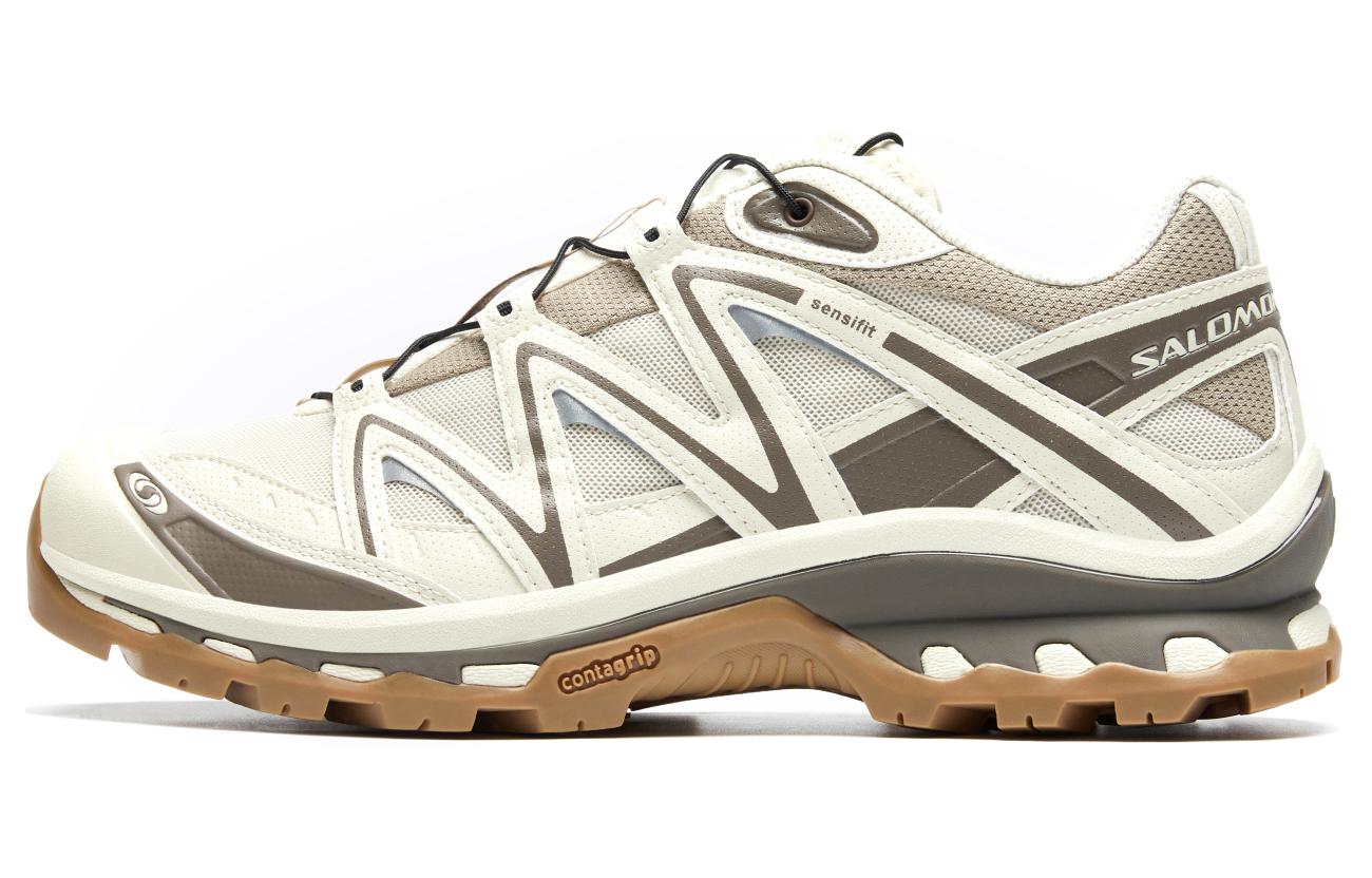 SALOMON Salomon XT-Quest fabric lace-up flat heel round toe vibe low-top hiking boots unisex beige taupe pepper white