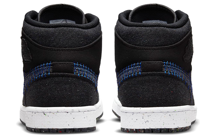 Мужские кроссовки Jordan Air Jordan 1 Crater mid crater (черный / синий) — Чёрный / синий — фото 5