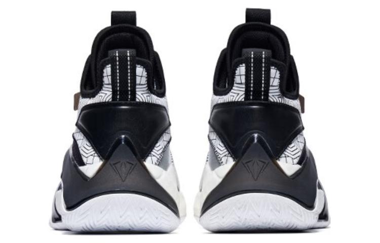QIAODAN Thorn TD Cushioning Slip Resistant High top Basketball Shoes Men’s Black White