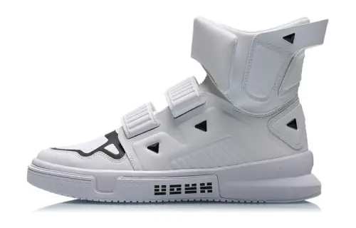 Li Ning High top Vintage Basketball Shoes Men's White