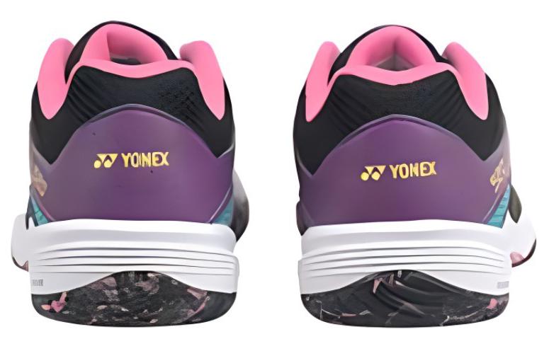 YONEX Badminton Shoes Slip Resistant Abrasion Resistant Low top Badminton Shoes Unisex Purple Black